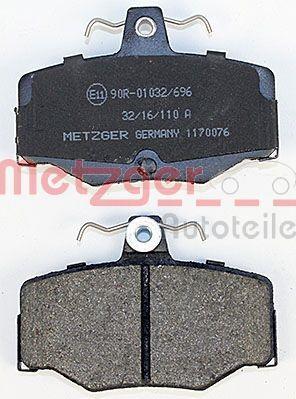 Jeu de 4 plaquettes de frein METZGER ref. 1170076